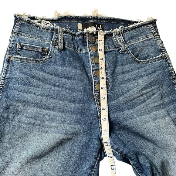 KUT From The Cloth High-Rise Fab Ab Ankle Skinny Women's Size 8 Super Stretch - Picture 9 of 11